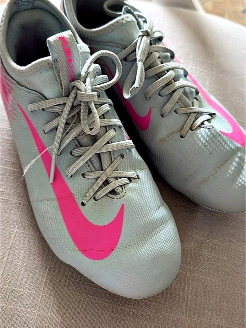 Nike Zoom Mercurial Vapor Academy MG light blue & Pink Athletic Shoes